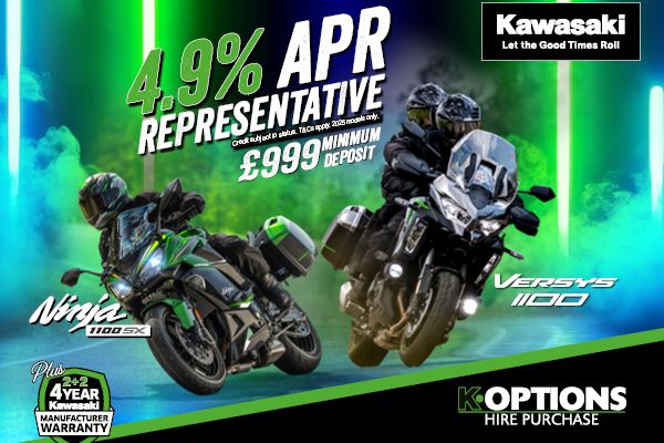 Kawasaki K-Options Low-Rate Finance Now Available on Versys 1100 & Ninja 1100SX